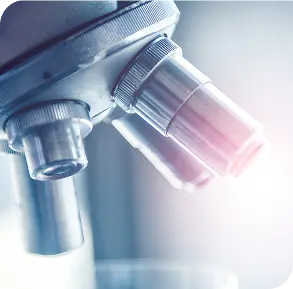 Image of microscope representing that biopsy is necessary to test for mutations